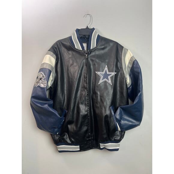 NFL Dallas Cowboys Leather Varsity Letterman Jacket size Medium